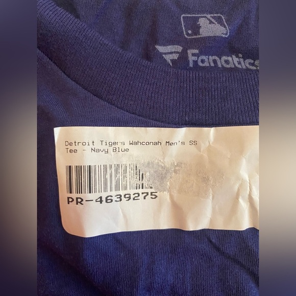 NWT Fanatics MLB Detroit Tigers Wasconah Navy Blue Short Sleeve Shirt Size XXL - Picture 4 of 6